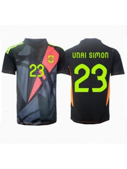 Billige Spania Unai Simon #23 Keeper Bortedrakt EM 2024 Kortermet